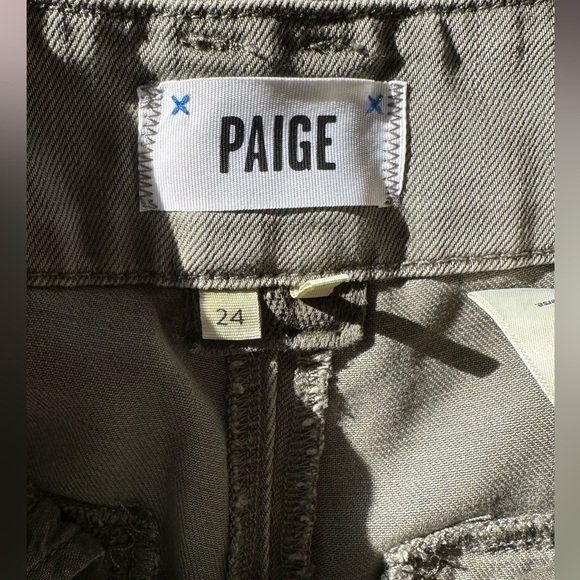 NWOT Paige Dion Cargo Pants Vintage Ivy Green Bootcut 24 - Picture 9 of 12